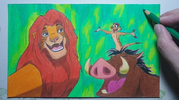 Симба фломастерами