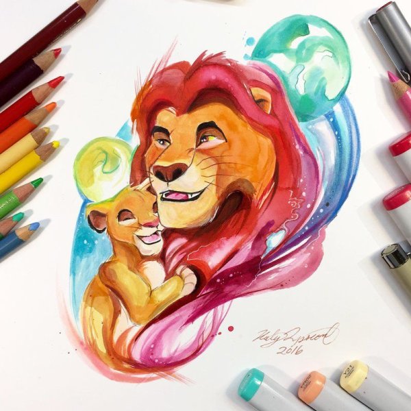 Симба маркерами