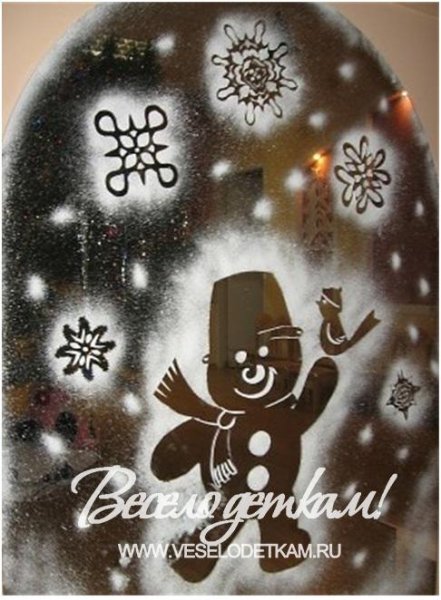 Разрисовать зеркало к новому году