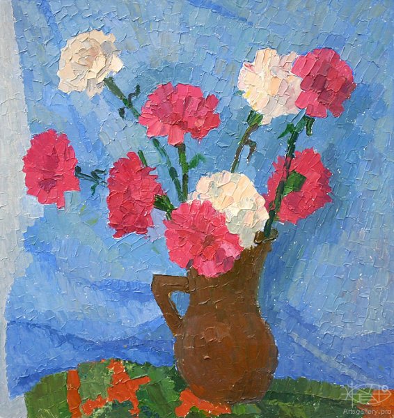 Гвоздики гуашью