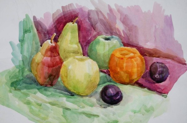 Урок рисования натюрморт акварелью