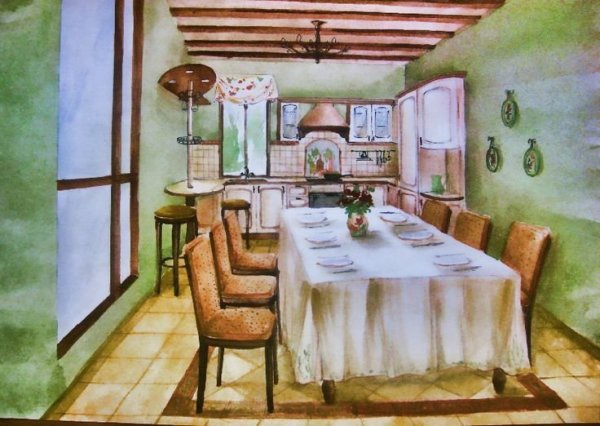 Эскиз интерьера