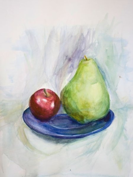 Контражур акварелью