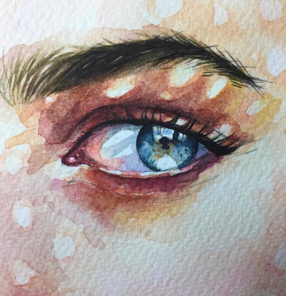Глаз акварелью