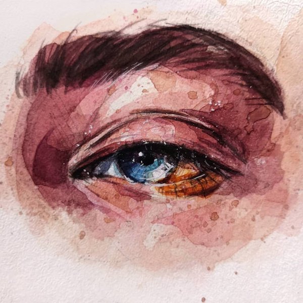 Глаз акварелью