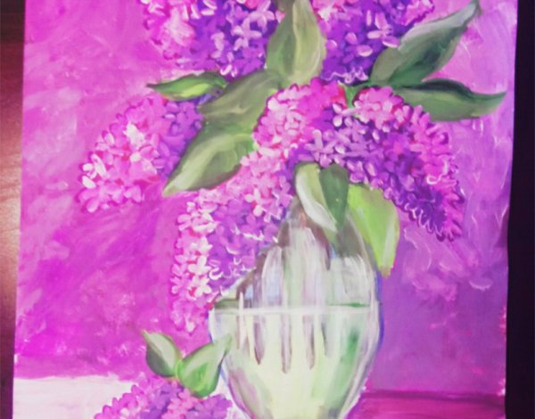 Рисование сирени