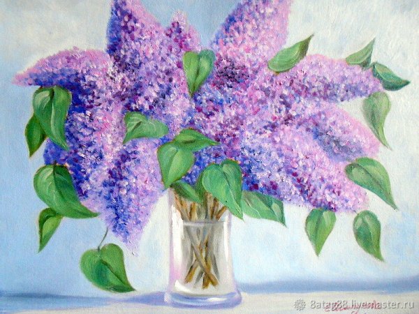 Натюрморты гуашью сирень