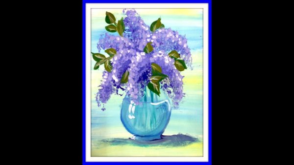 Сирень гуашью для начинающих