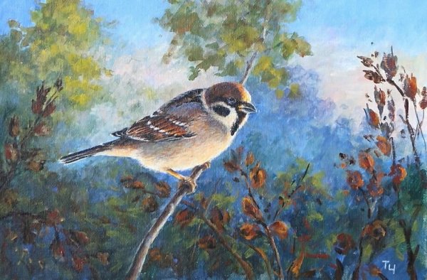 Художник Комаревцев Воробей