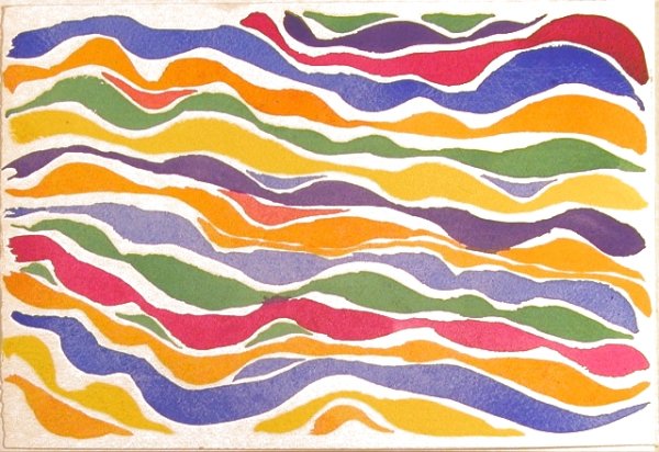 Красивый полосатый коврик рисование