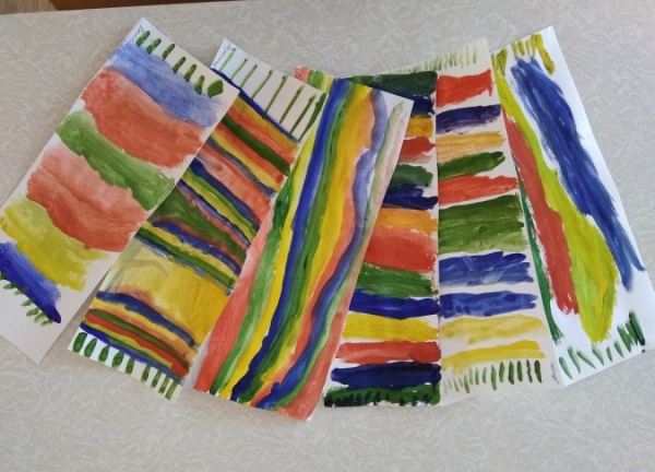 Рисование полотенце младшая группа