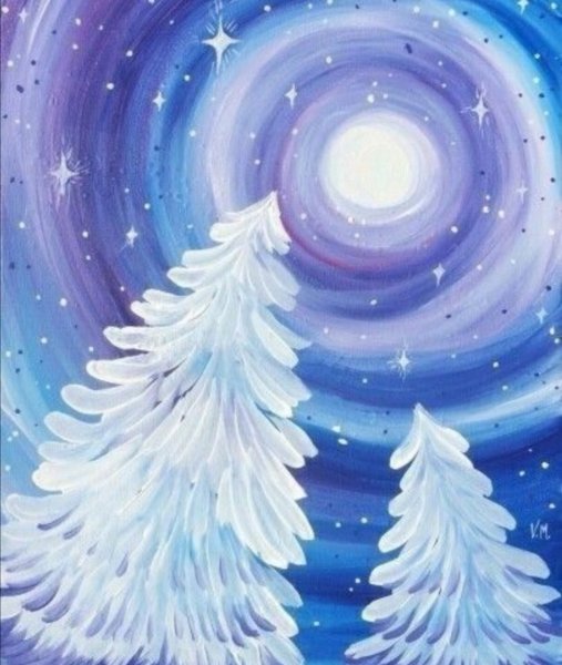 Зима рисунок