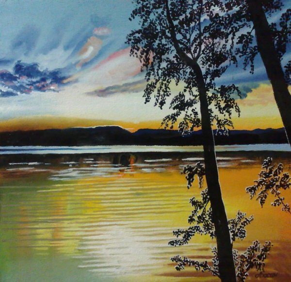 Живопись гуашь Мастрюковские озера