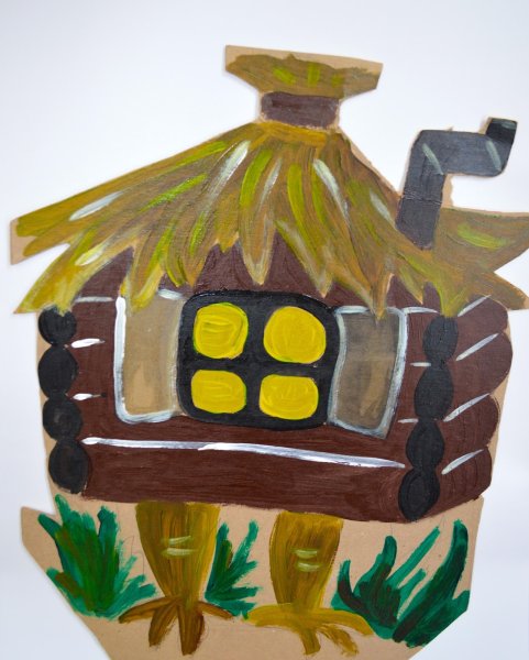 Аппликация избушка