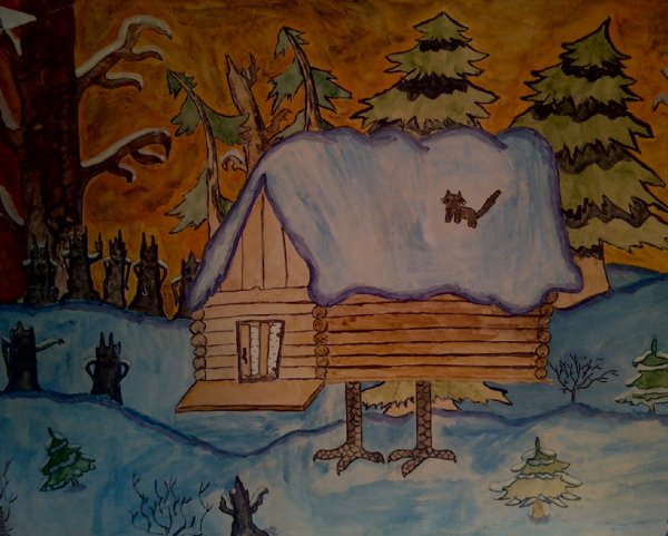 Иллюстрация к пьесе избушка на курьих ножках