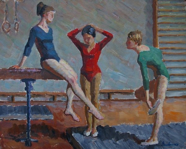 Александр Дейнека. Утренняя зарядка. 1932