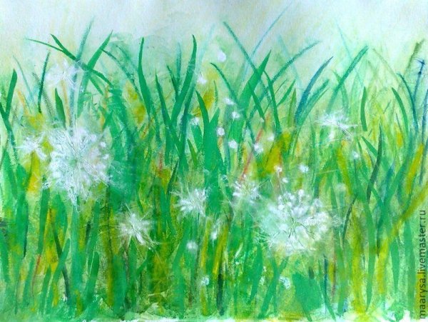 Трава гуашью