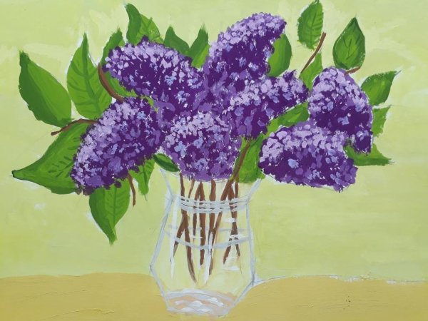 Рисование сирени