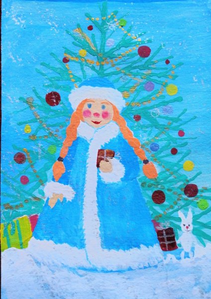 Снегурочка красками