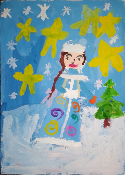 Рисование Снегурочка в средней группе