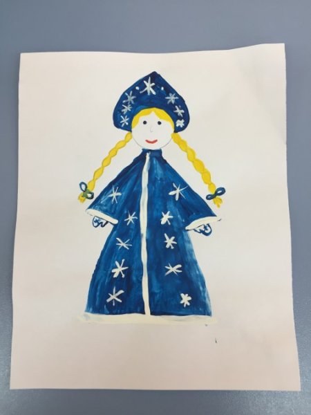 Снегурочка гуашью