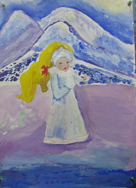 Рисование красками "Снегурочка"