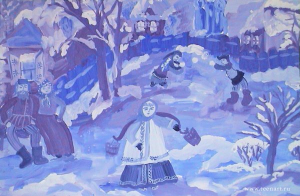 Рисование с детьми Снегурочки