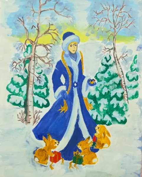 Краски Снегурочки на лицо