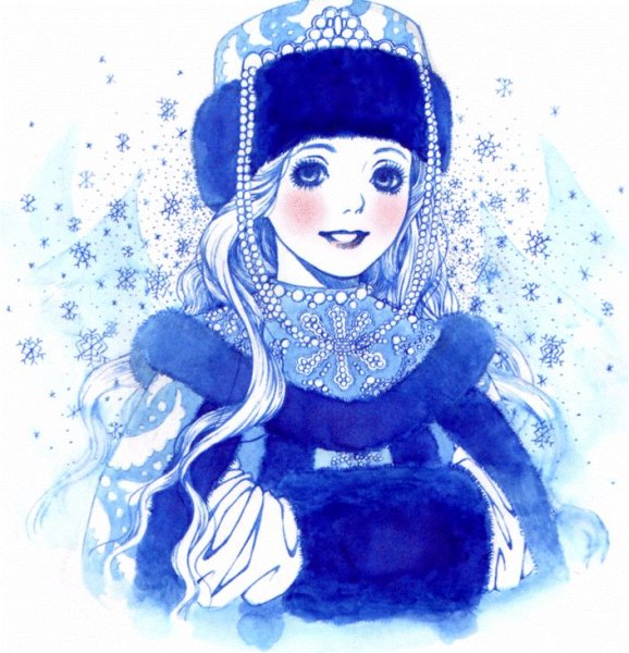 Снегурочка гуашью