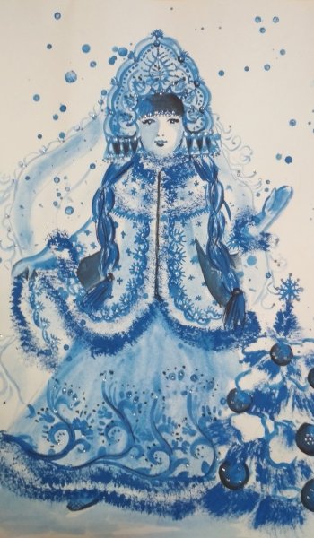 Рисование Снегурочки в средней группе