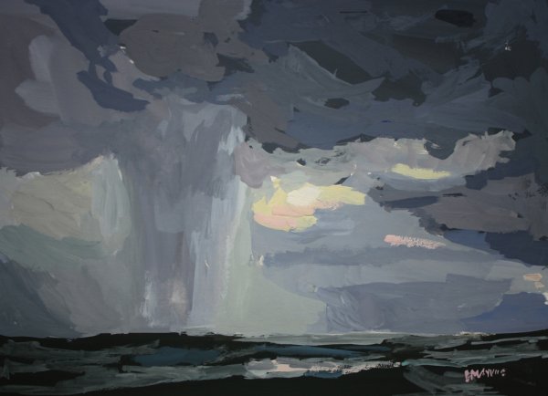 Шторм гуашью