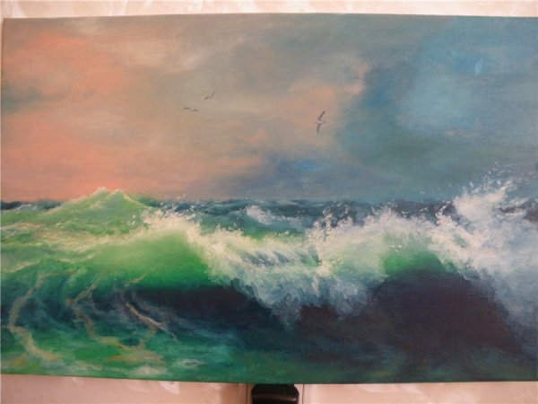 Шторм гуашью