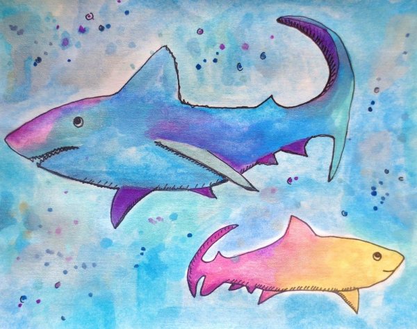 Рисунки акварелью для срисовки