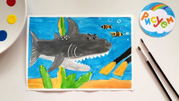 Занятие для детей акула