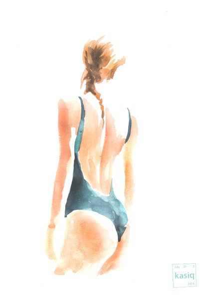 Фигура акварелью