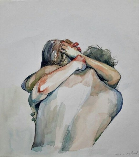 Глаз человека акварелью