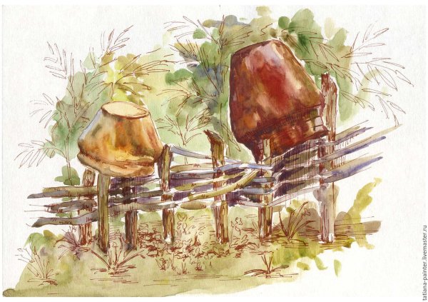 Плетень рисунок