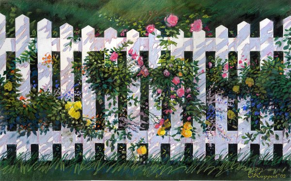 Забор живопись