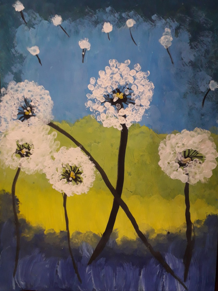 Рисование одуванчик