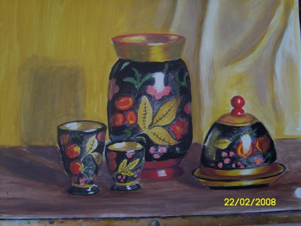 Натюрморт Хохлома гуашью