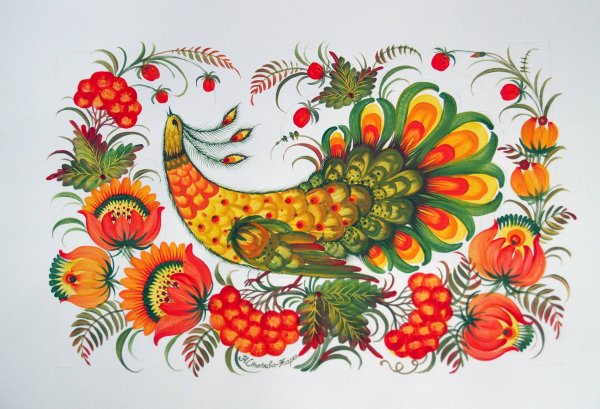 Петриковская роспись пстатива