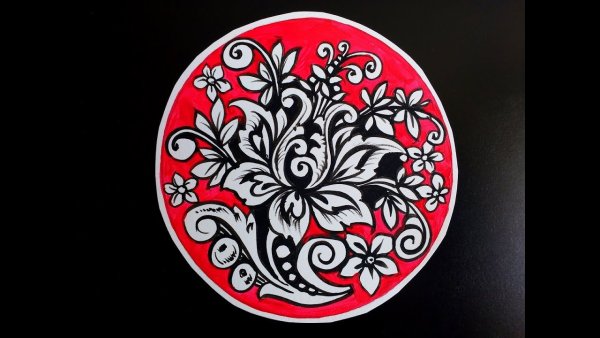 Элементы хохломской росписи Кудрина