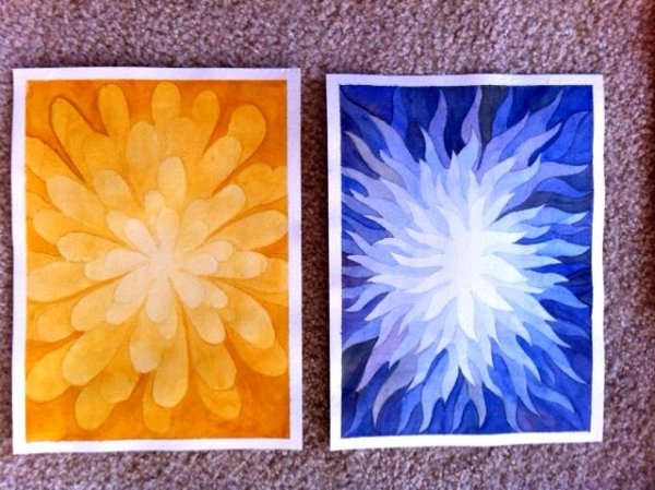 Красить гуашью