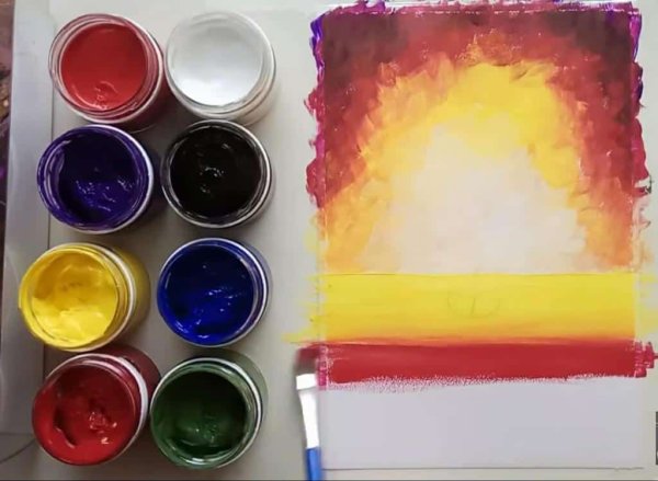 Акварельная растяжка