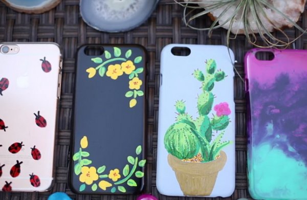 Разрисовать чехол для телефона