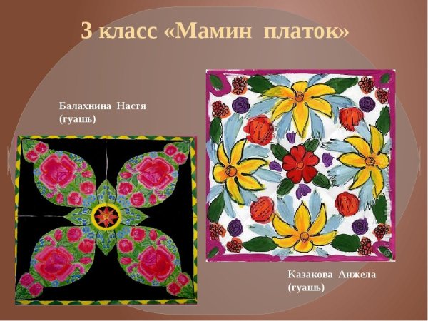 Мамин платок изо 3 класс