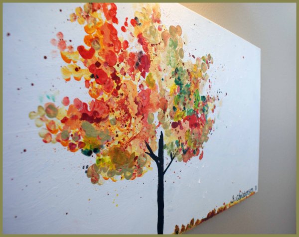Дерево мазками