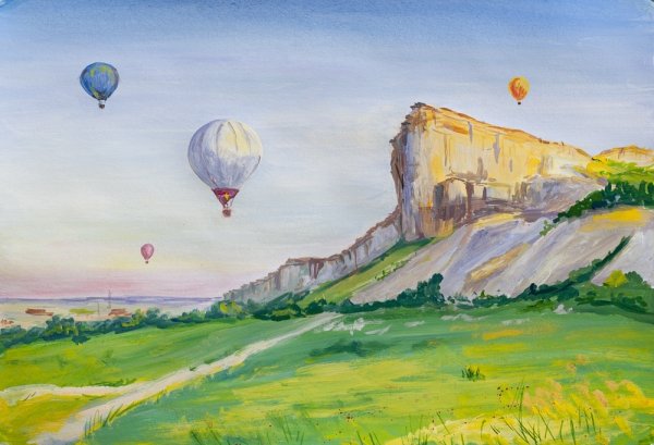 Белая скала рисунок