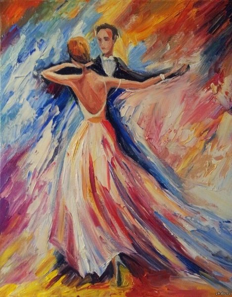 Балерина красками