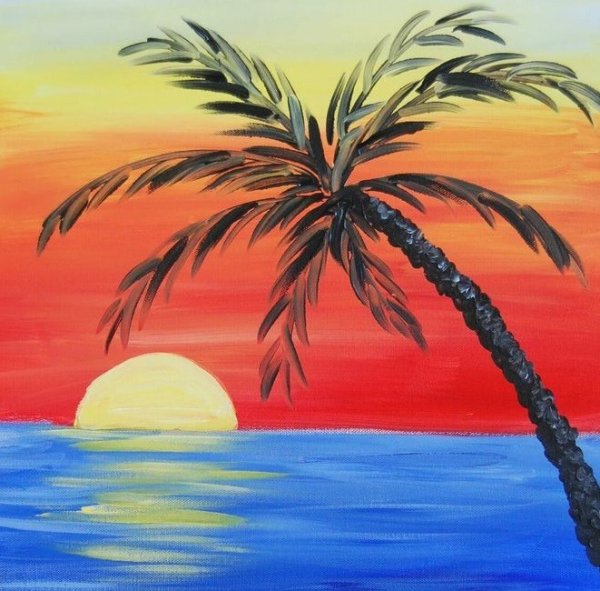 Рисунки красками для срисовки легкие